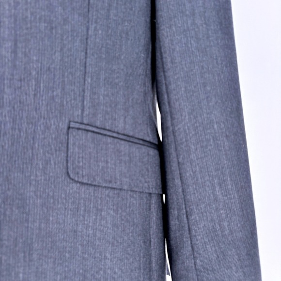 Ted Baker London Endurance Blue Gray Basketweave Wool Blazer Suit Jacket 38R - Picture 7 of 11
